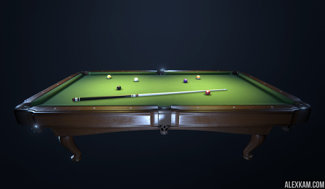 Alex Kam : 3d Environment Artist Portfolio : Pool Table
